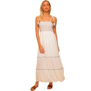 THIS✨OR THAT TASSEL MAXI DRESS- OFF WHITE. Hem & Thread